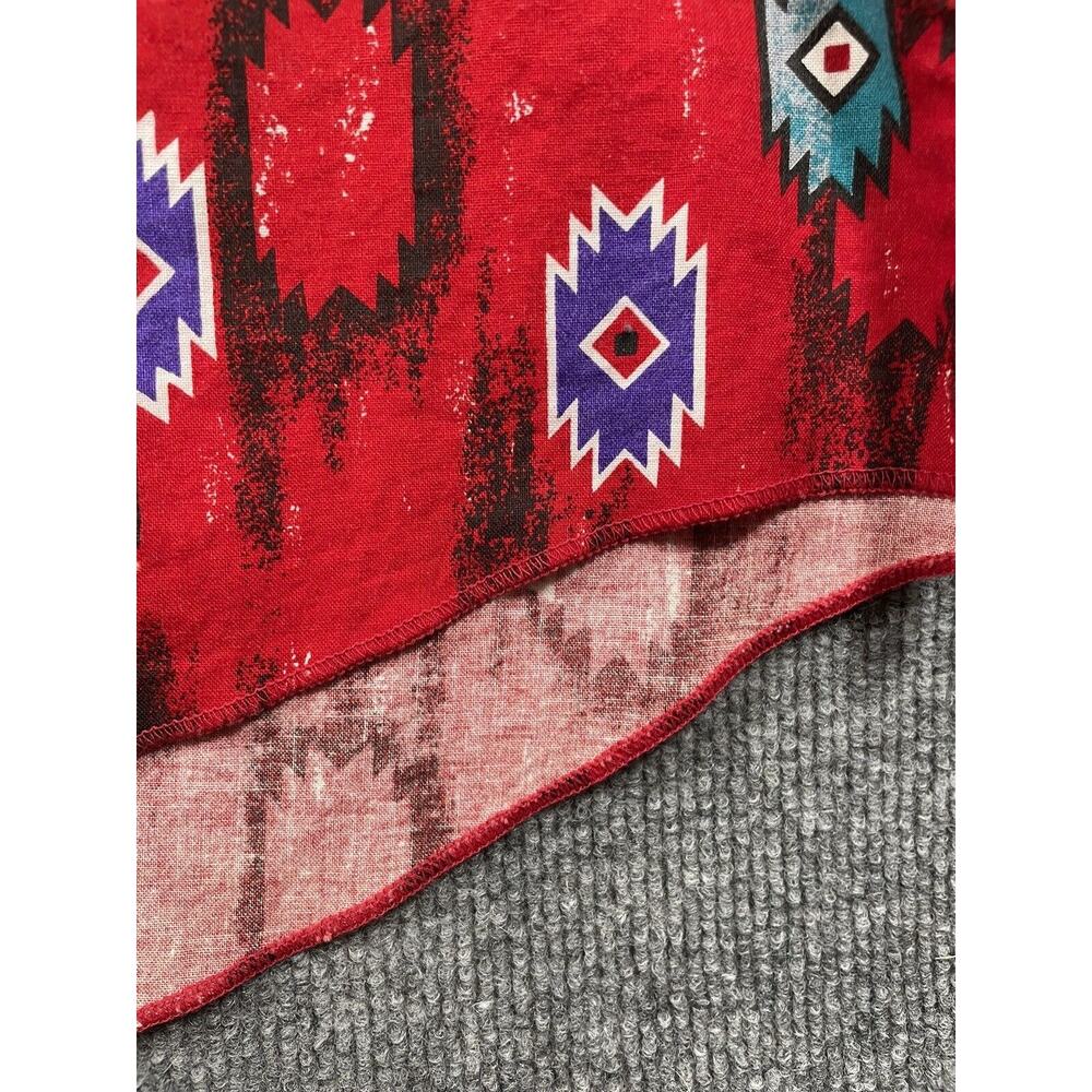 Vintage Wrangler Button Up Extra Long Tail Shirt Men's 17.5-36 Red Cowboy - Picture 5 of 14